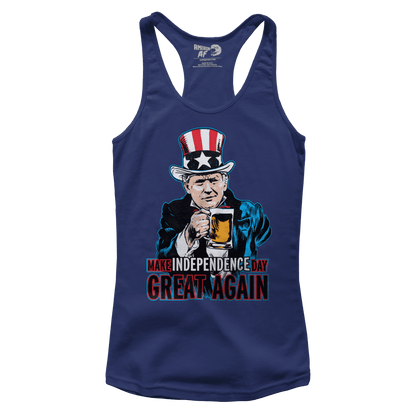 T-shirt Premium Ladies Racerback Tank / Navy / XS Make Independence Day Great Again (Ladies)