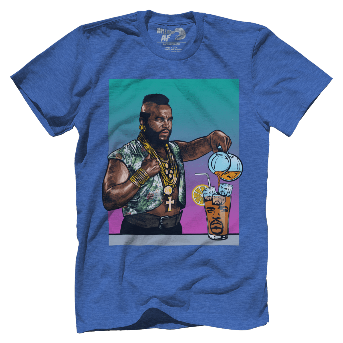 T-shirt Premium Mens Triblend Shirt / Royal Blue / S Tea Time