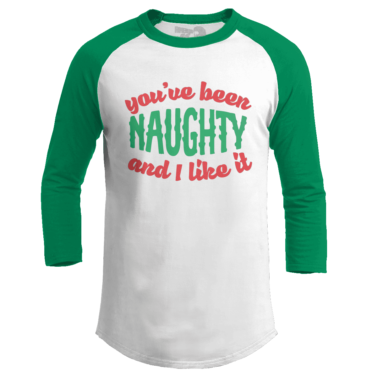 Raglan Raglan / White/Kelly Green / S Naughty and I Like It