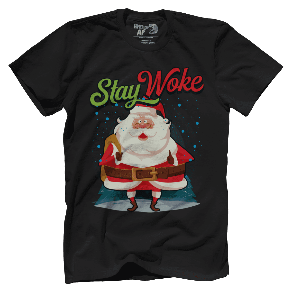 Raglan Premium Mens Shirt / Black / XS Stay Woke