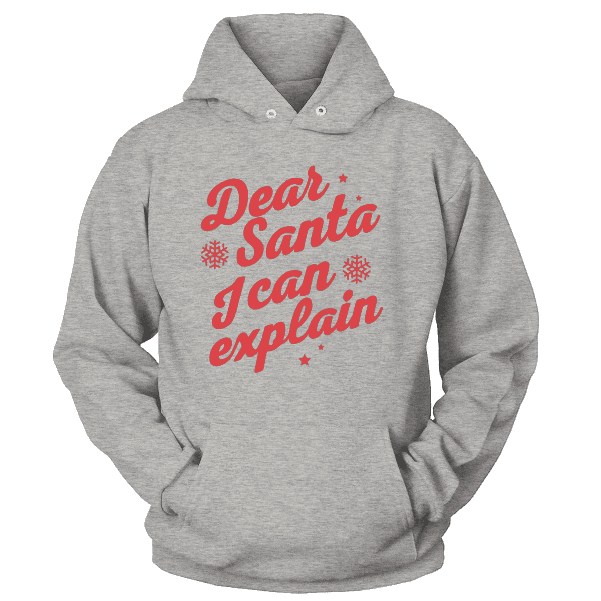 Raglan Unisex Hoodie / Heather Gray / S Dear Santa I Can Explain