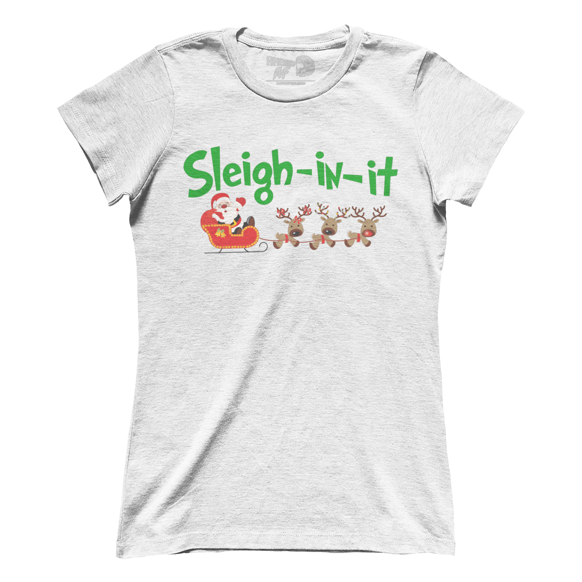 Raglan Premium Ladies Tee / White / S Sleigh In It (Ladies)