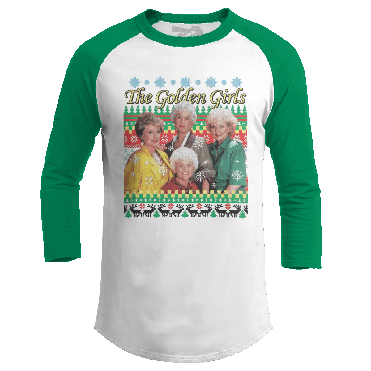 Raglan Raglan / White/Kelly Green / S Golden Girls