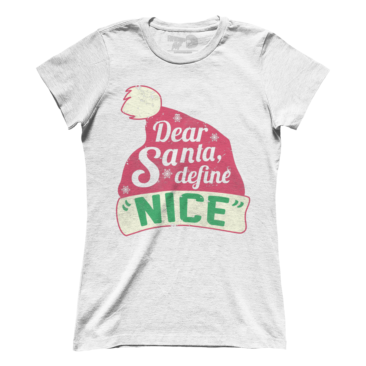 Raglan Premium Ladies Tee / White / S Define “Nice” (Ladies)