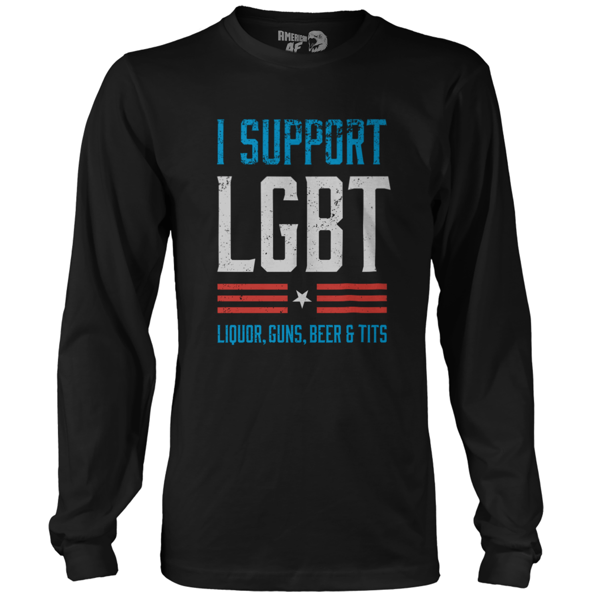 T-shirt Mens Long Sleeve / Black / S LGBT