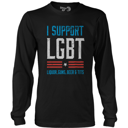 T-shirt Mens Long Sleeve / Black / S LGBT