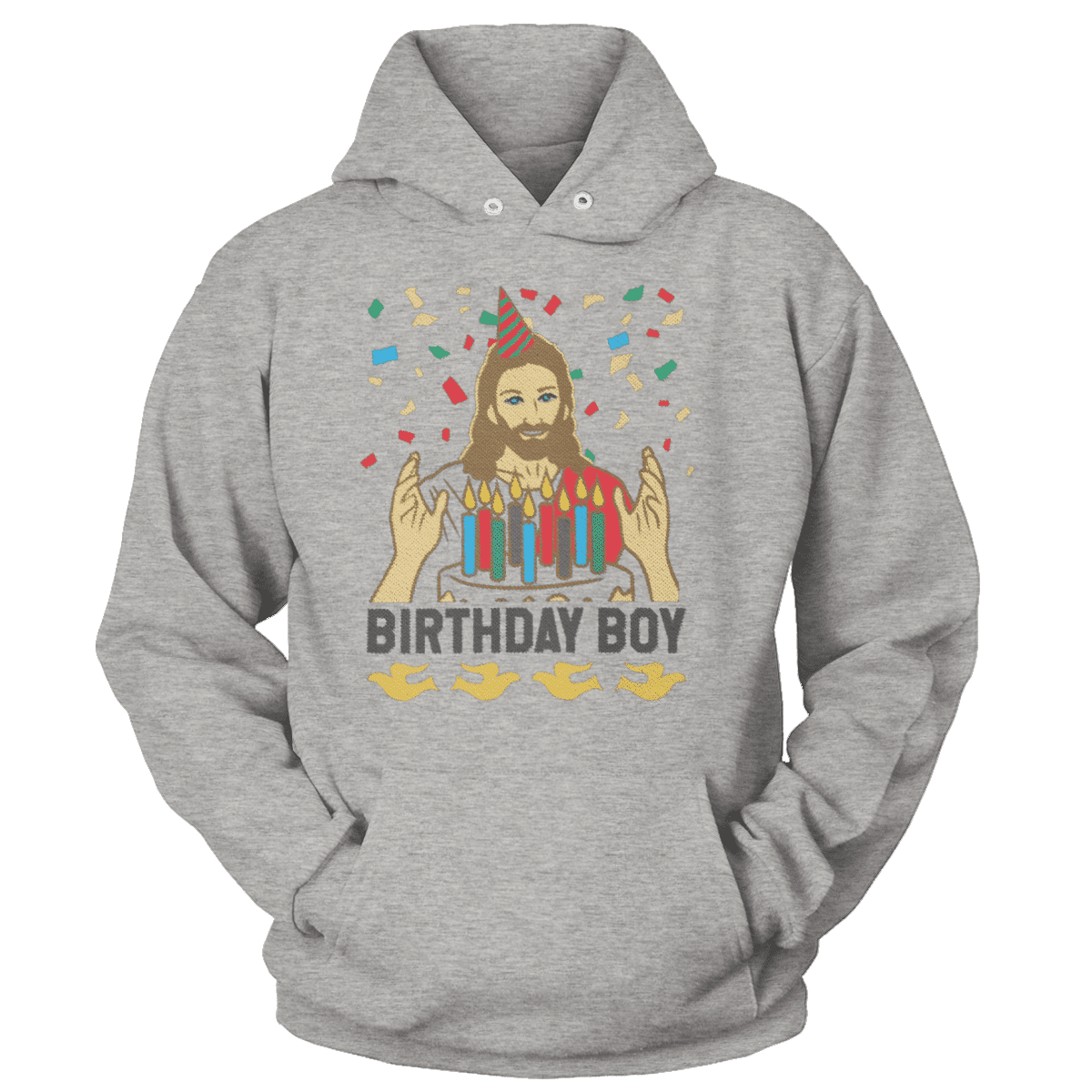 Raglan Unisex Hoodie / Heather Gray / S Birthday Boy