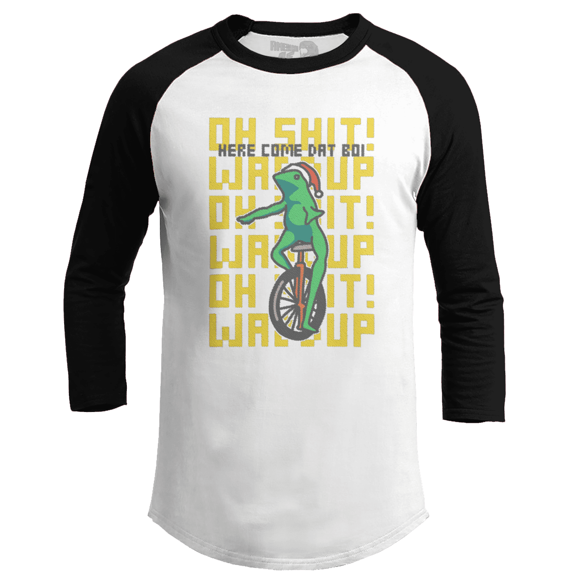 Raglan Raglan / White/Black / S Dat Boi - Meme