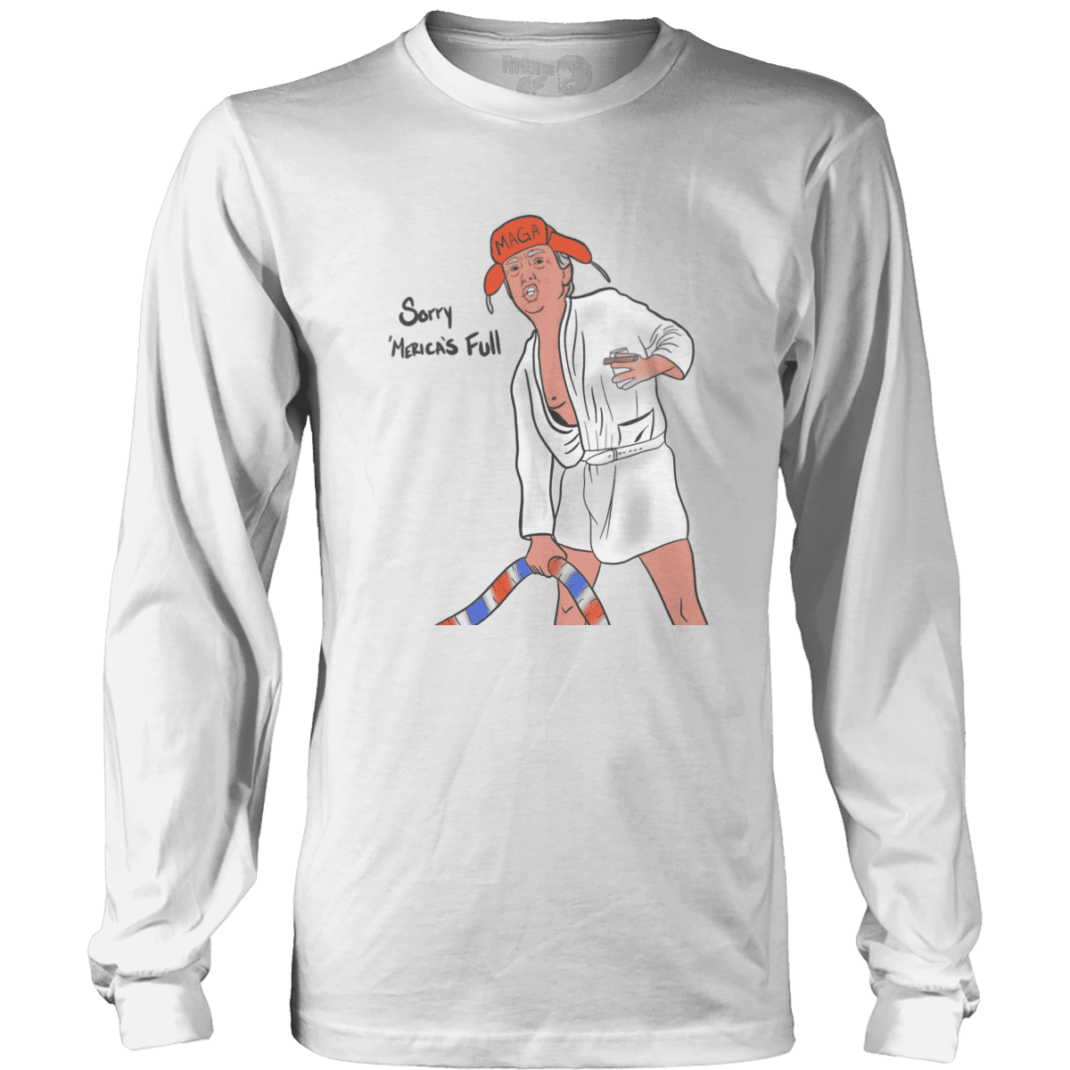 Raglan Mens Long Sleeve / White / S Sorry, Merica's Full V2