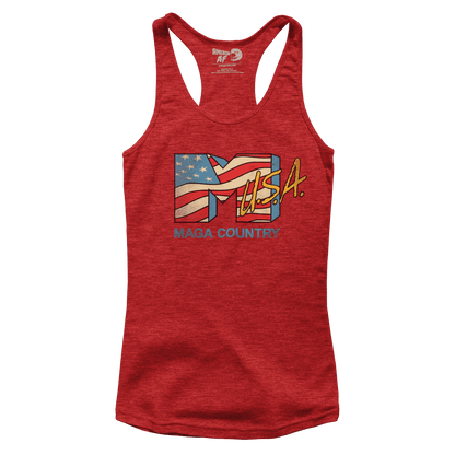 T-shirt Premium Ladies Racerback Tank / Red / XS MAGA Country (Ladies)