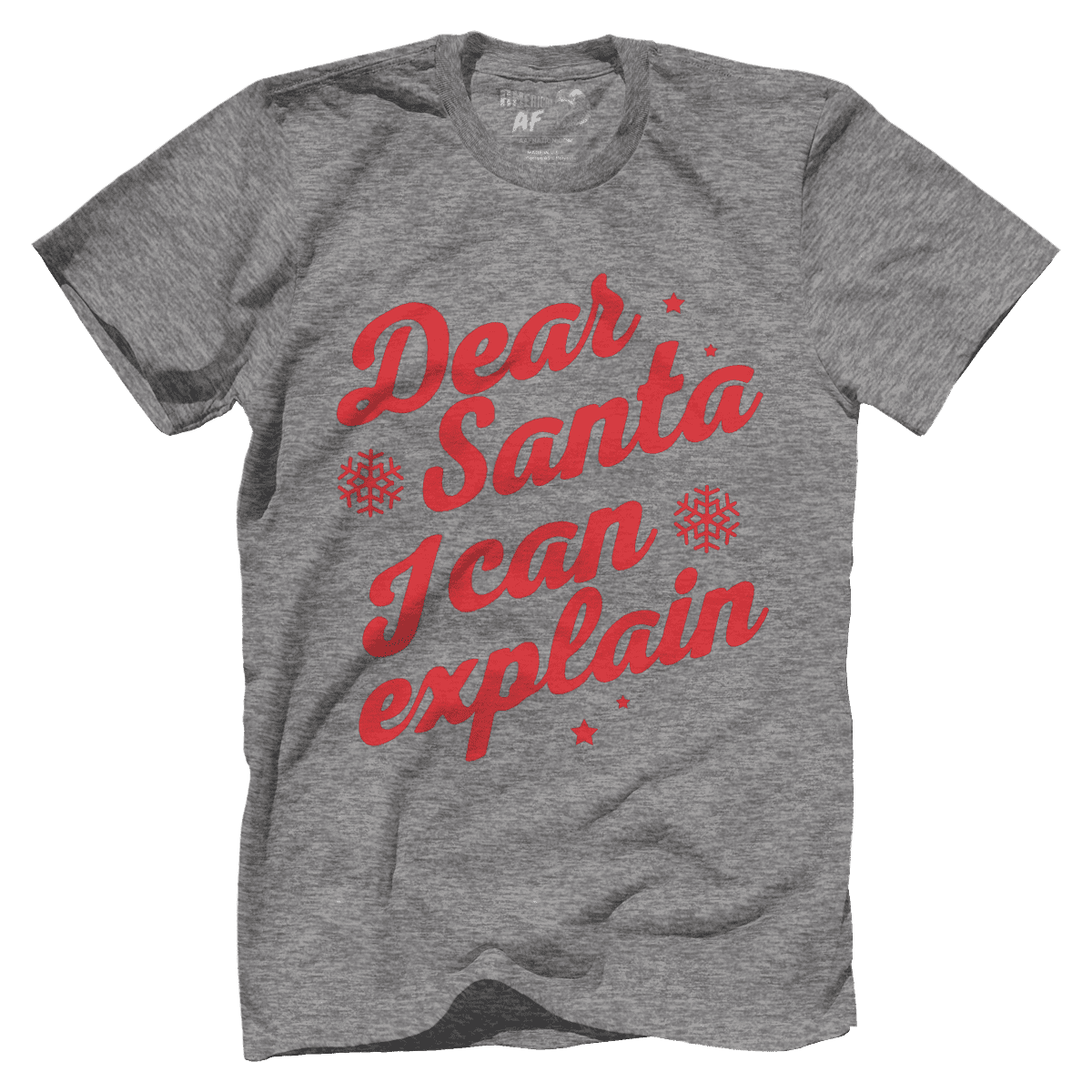 Raglan Premium Mens Shirt / Heather Gray / XS Dear Santa I Can Explain