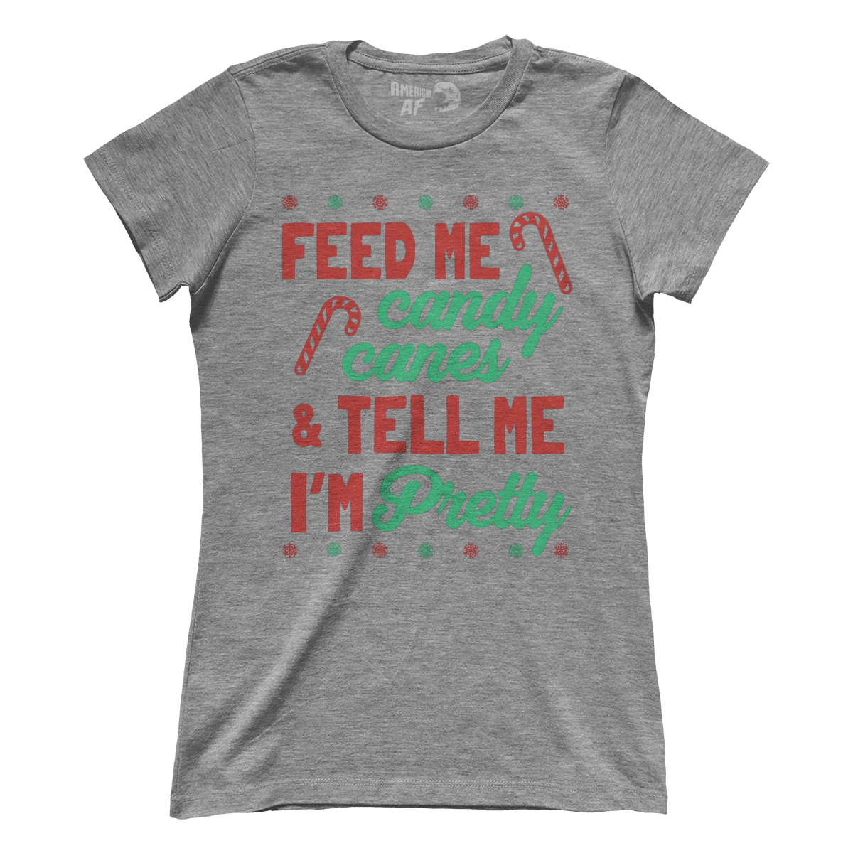 Raglan Premium Ladies Tee / Heather Gray / S Tell Me I'm Pretty (Ladies)