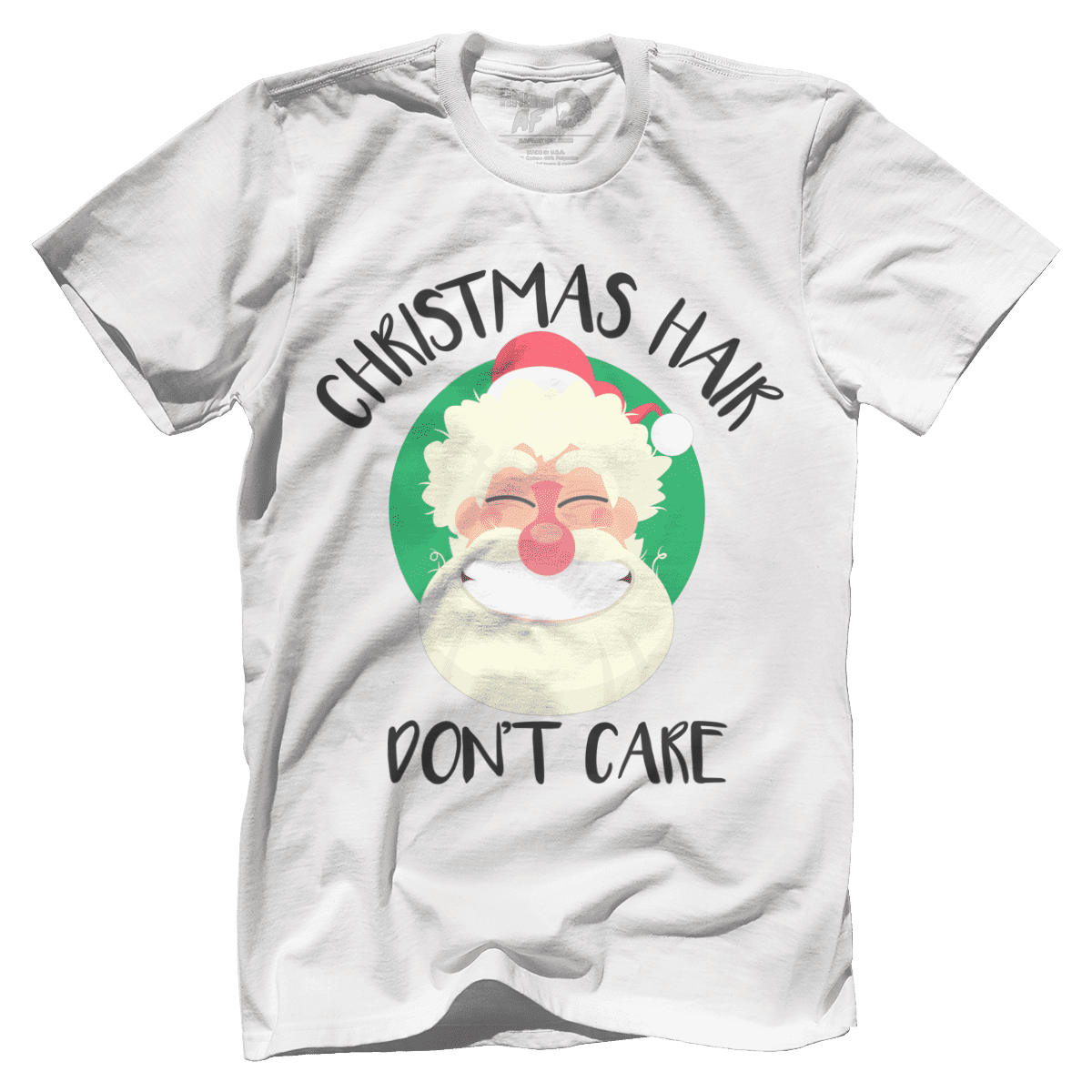 Raglan Premium Mens Shirt / White / XS Christmas Hair Don't Care