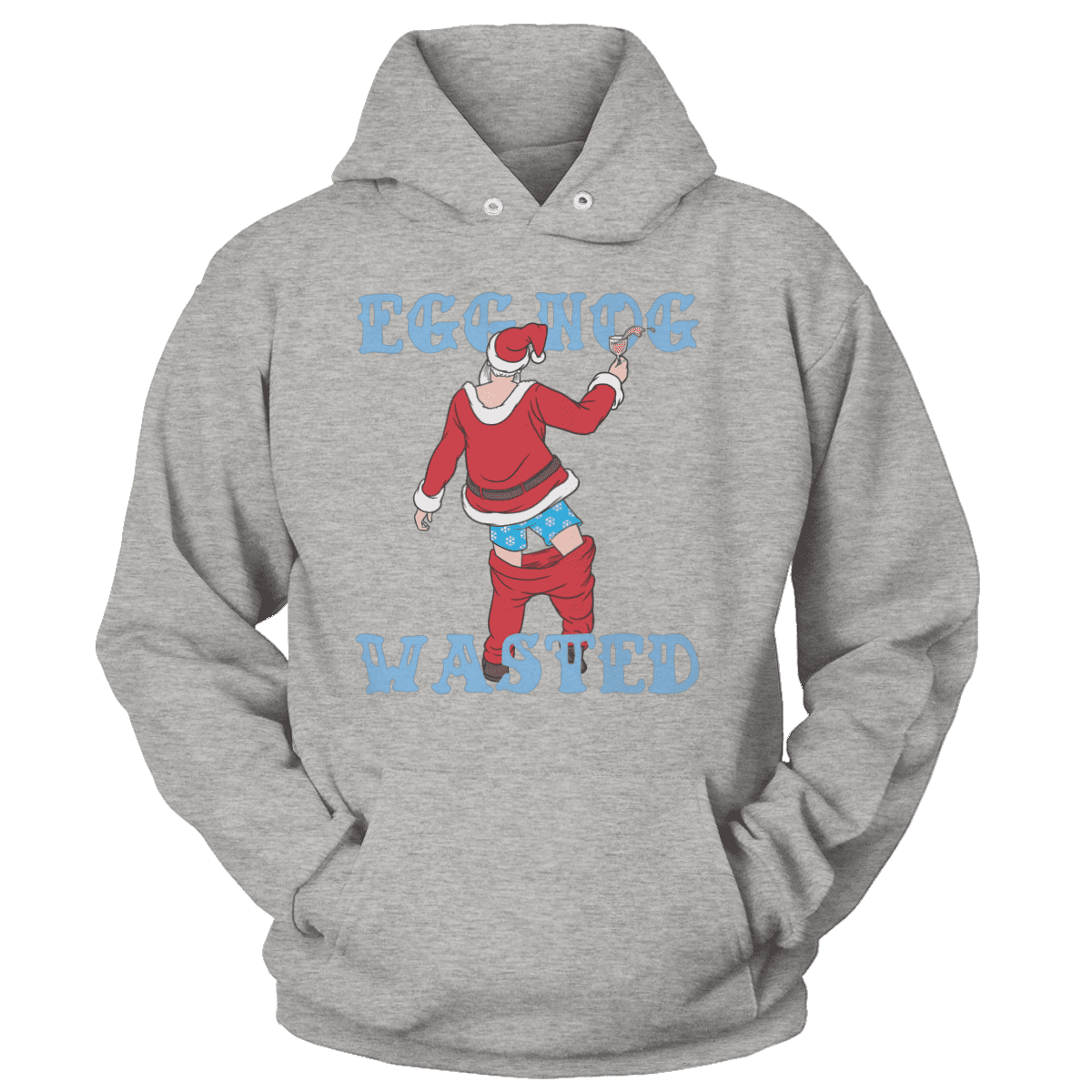 Raglan Unisex Hoodie / Heather Gray / S Eggnog Wasted V2