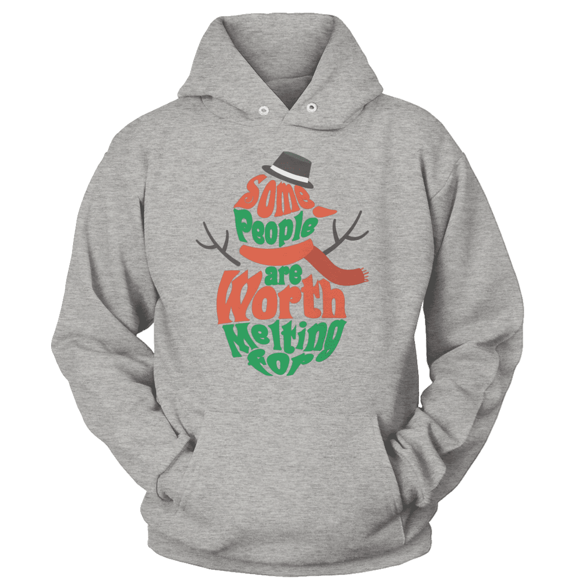 Raglan Unisex Hoodie / Heather Gray / S Worth Melting For