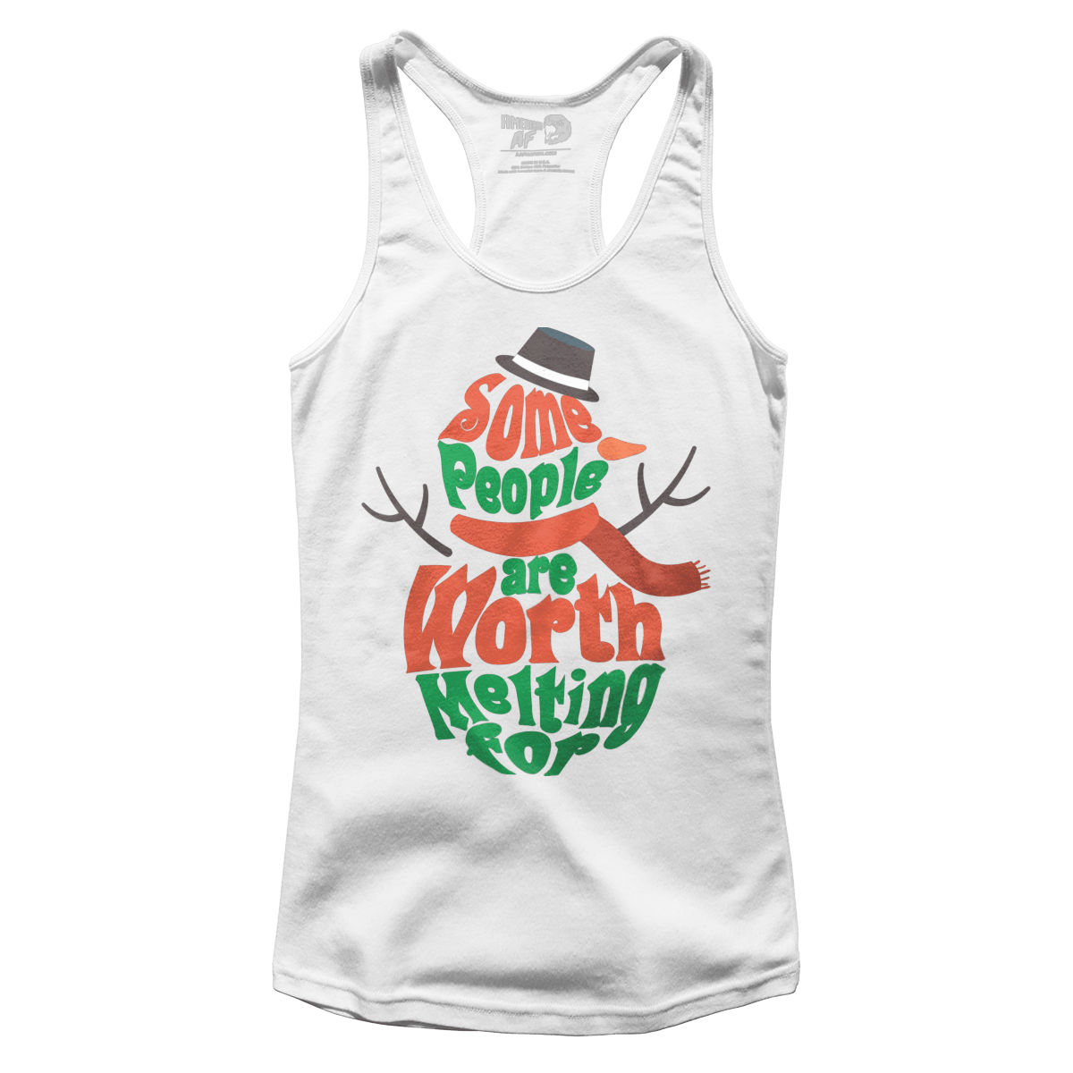 Raglan Premium Ladies Racerback Tank / White / XS Worth Melting For (Ladies)