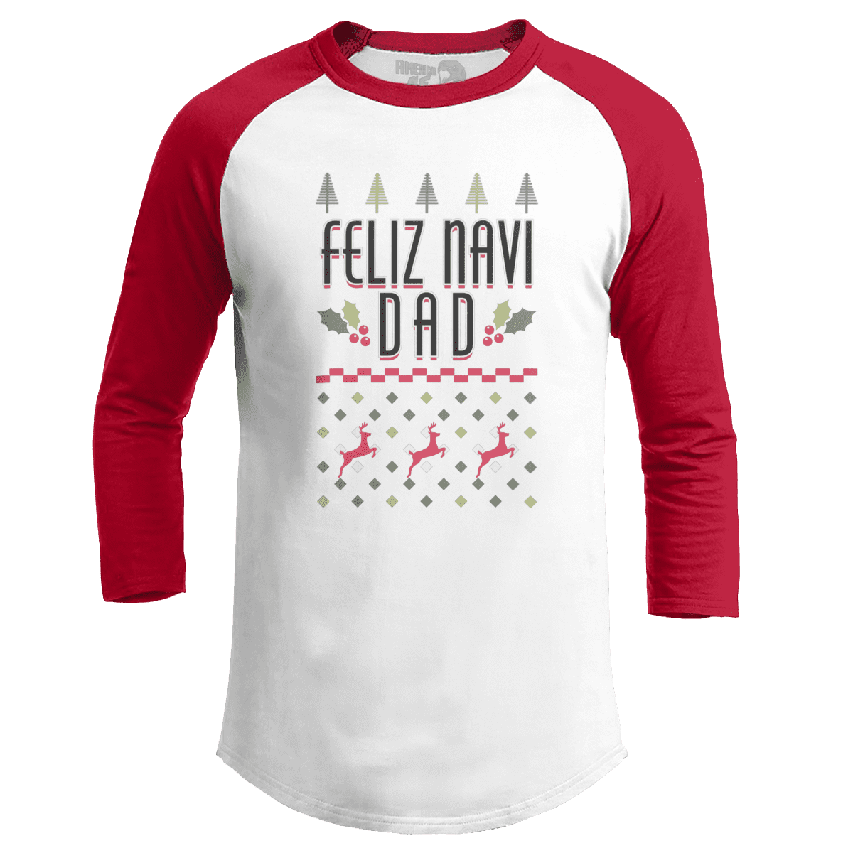 Raglan Raglan / White/Red / S Feliz Navi Dad