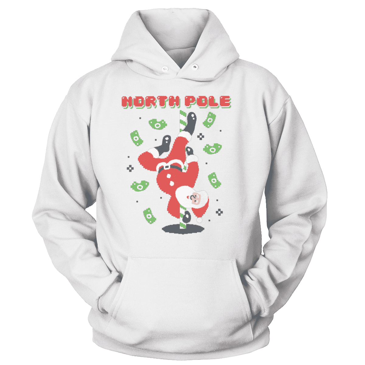 Raglan Unisex Hoodie / White / S North Pole