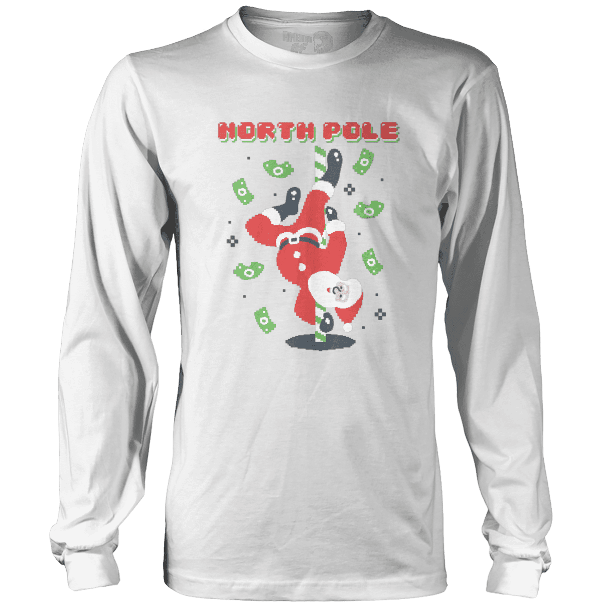 Raglan Mens Long Sleeve / White / S North Pole