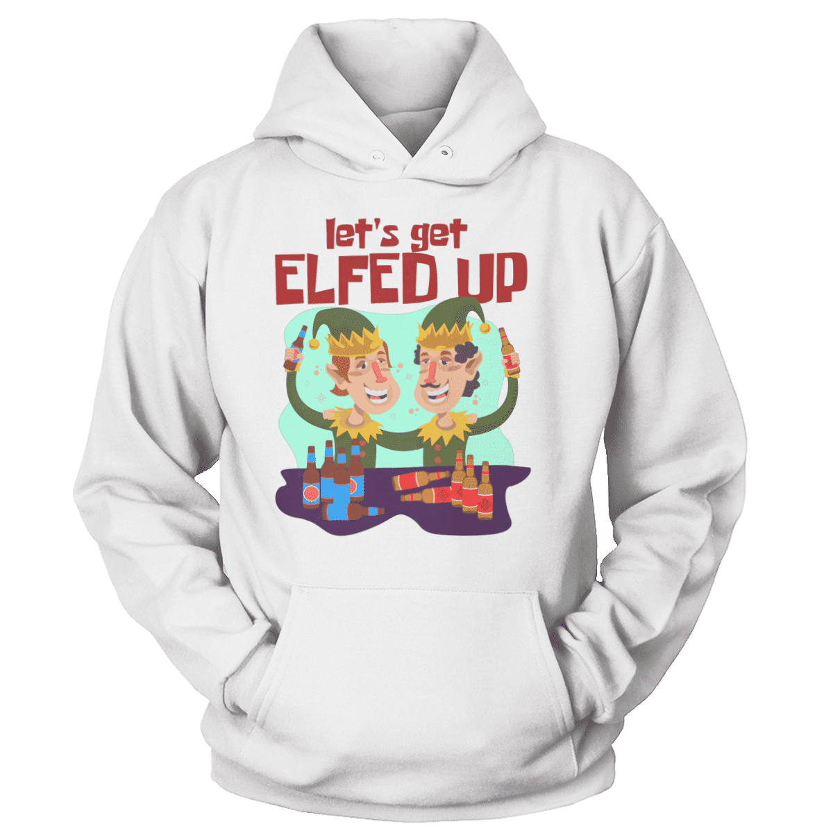 Raglan Unisex Hoodie / White / S Elfed Up