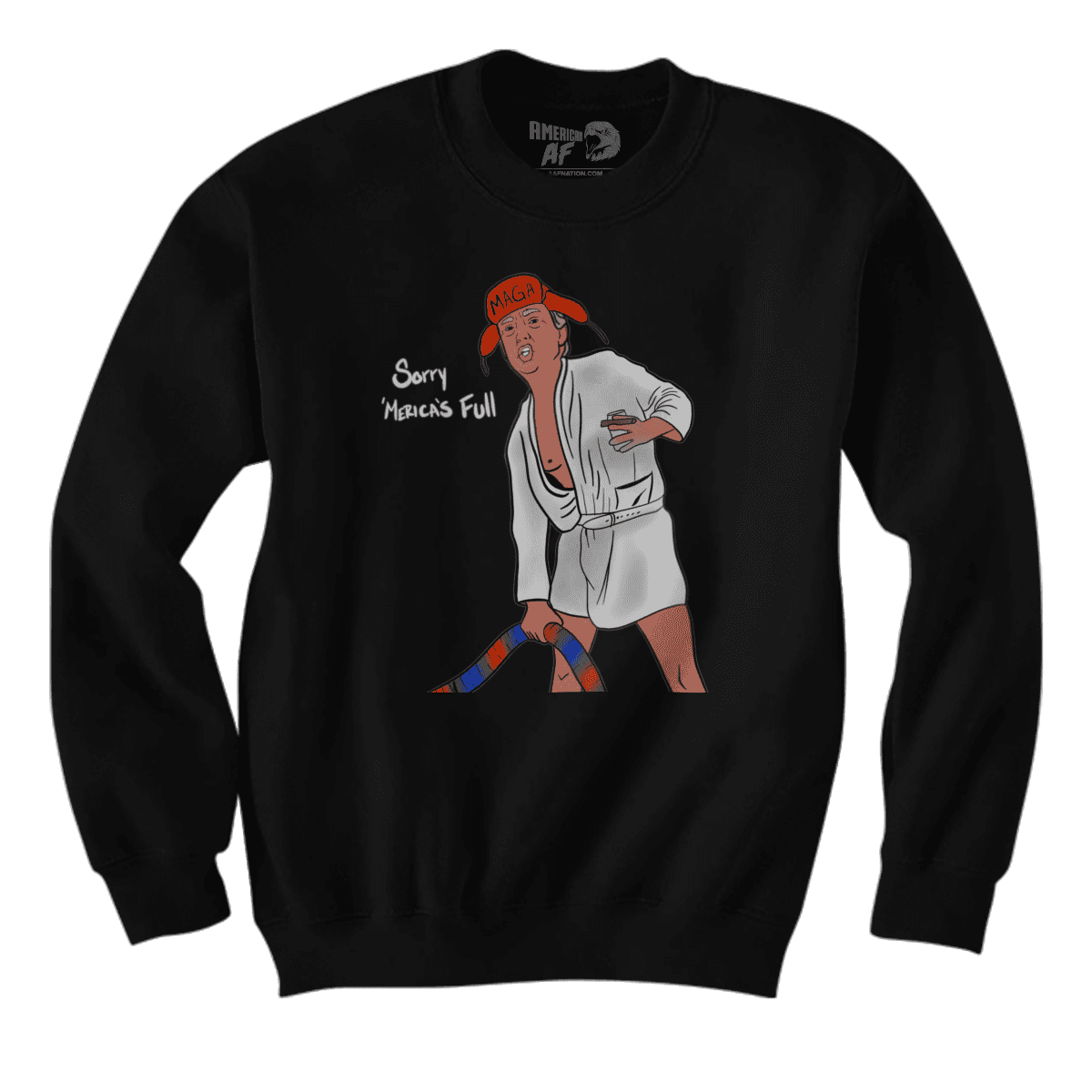 Raglan Premium Sweatshirt / Black / S Sorry, Merica's Full V2