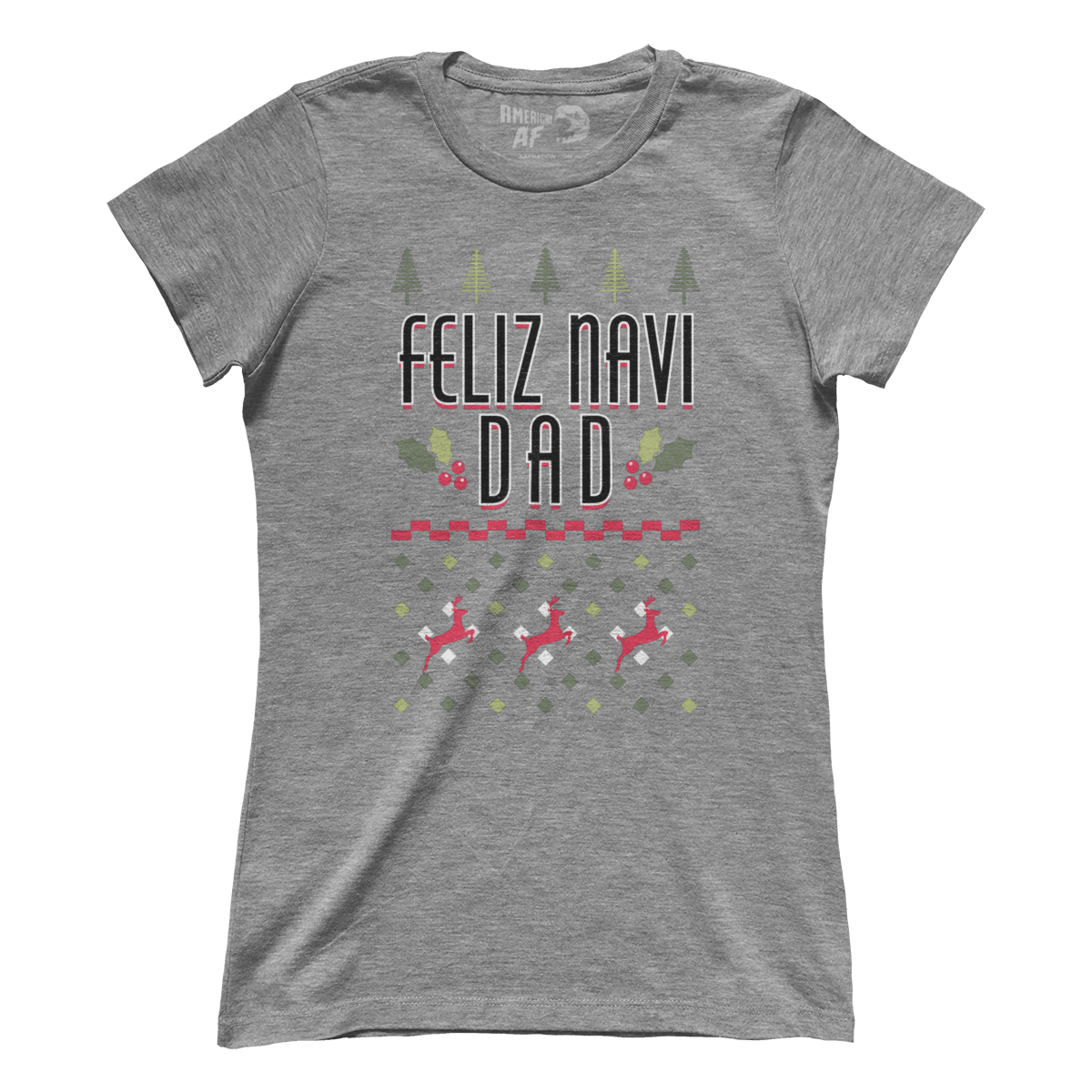 Raglan Premium Ladies Tee / Heather Gray / S Feliz Navi Dad (Ladies)