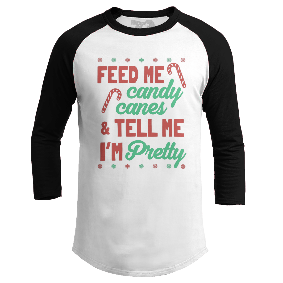 Raglan Raglan / White/Black / S Tell Me I'm Pretty (Ladies)