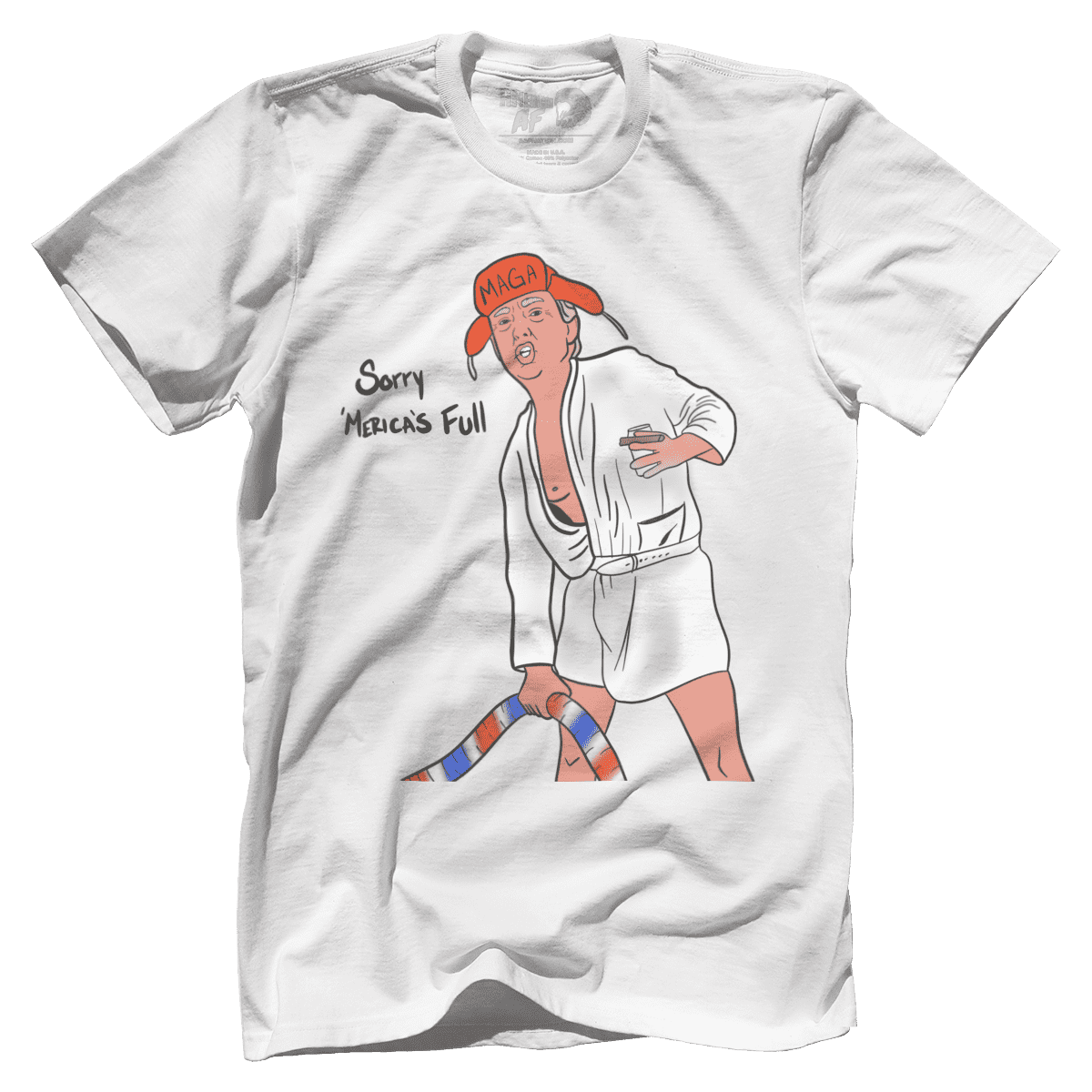 Raglan Premium Mens Shirt / White / XS Sorry, Merica's Full V2