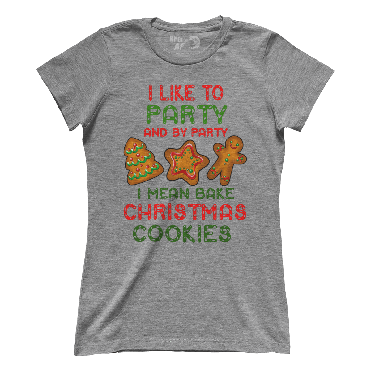 Raglan Premium Ladies Tee / Heather Gray / S I Like to Party (Ladies)