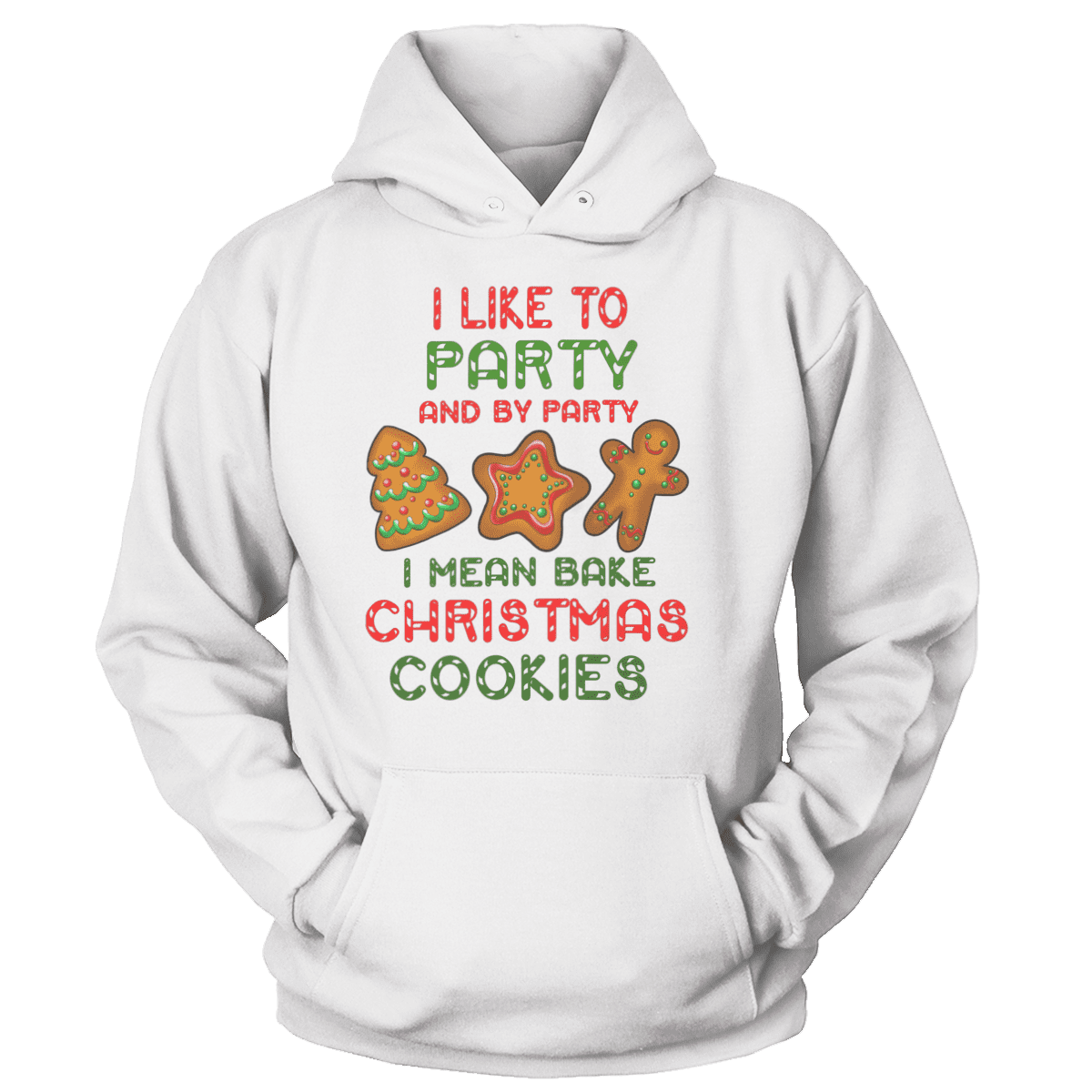 Raglan Unisex Hoodie / White / S I Like to Party