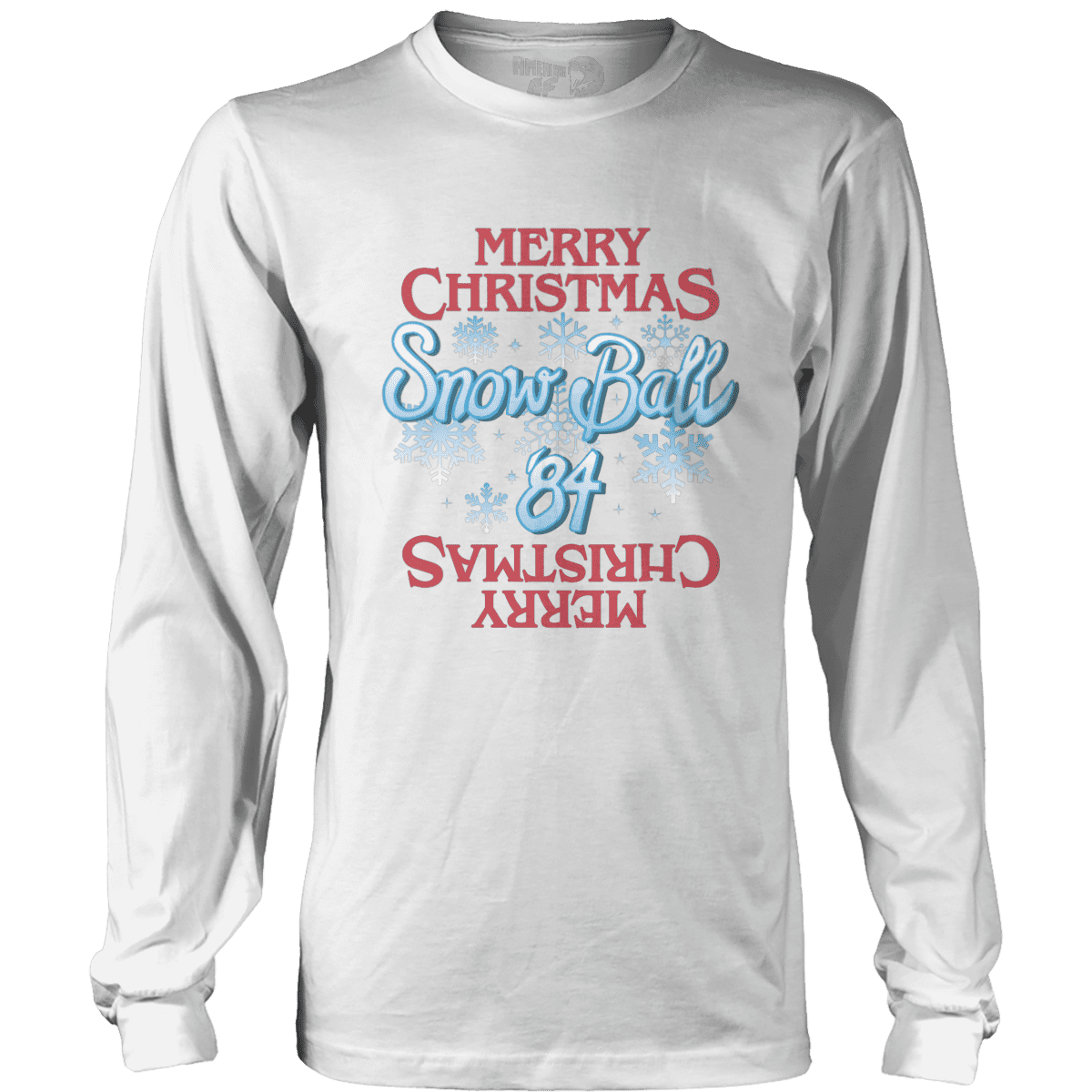 Raglan Mens Long Sleeve / White / S Snow Ball '84 V2
