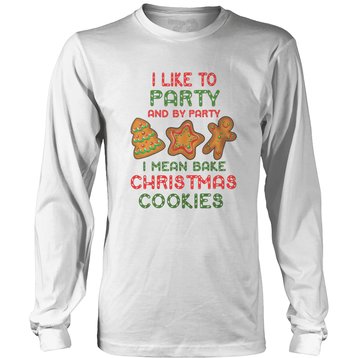 Raglan Mens Long Sleeve / White / S I Like to Party