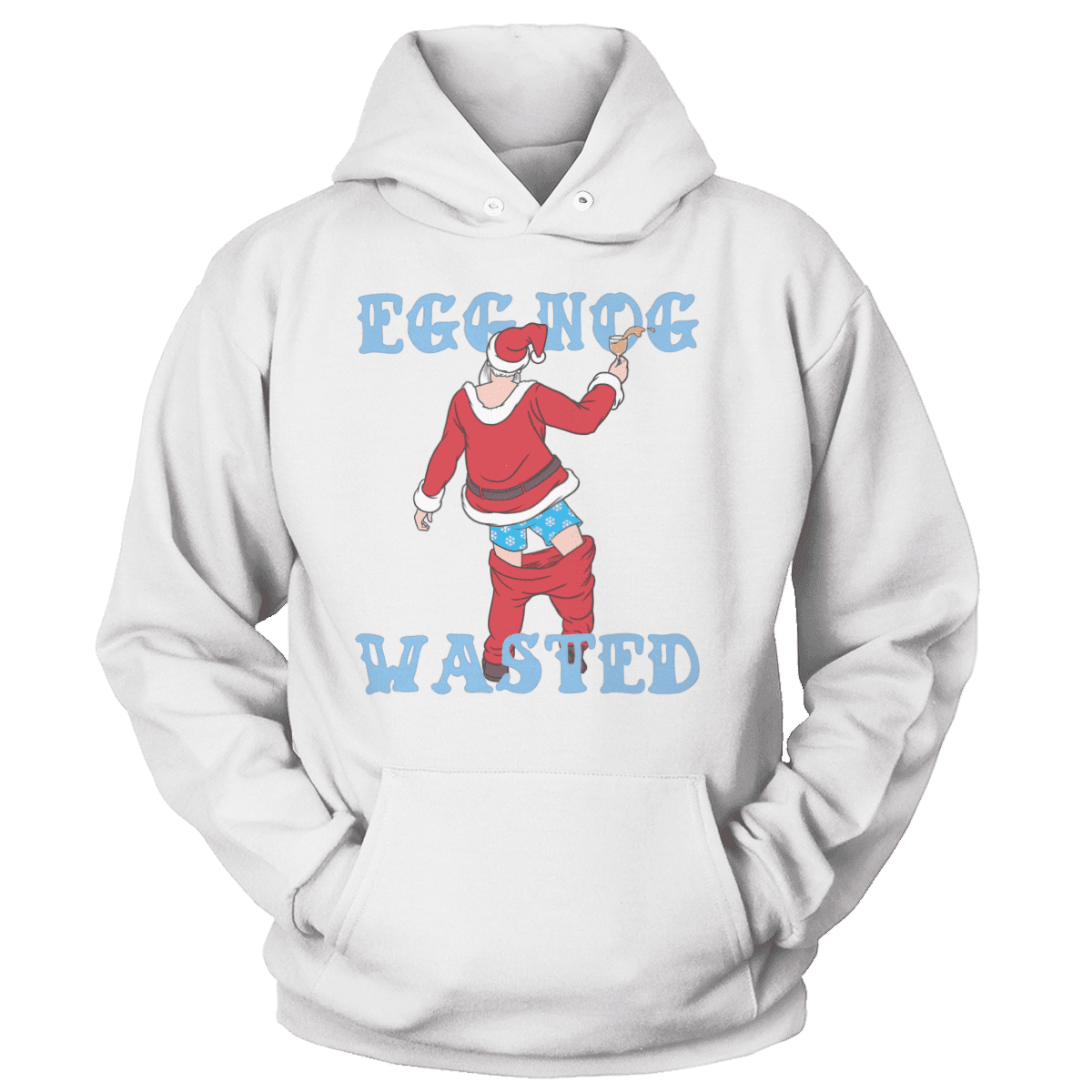 Raglan Unisex Hoodie / White / S Eggnog Wasted V2