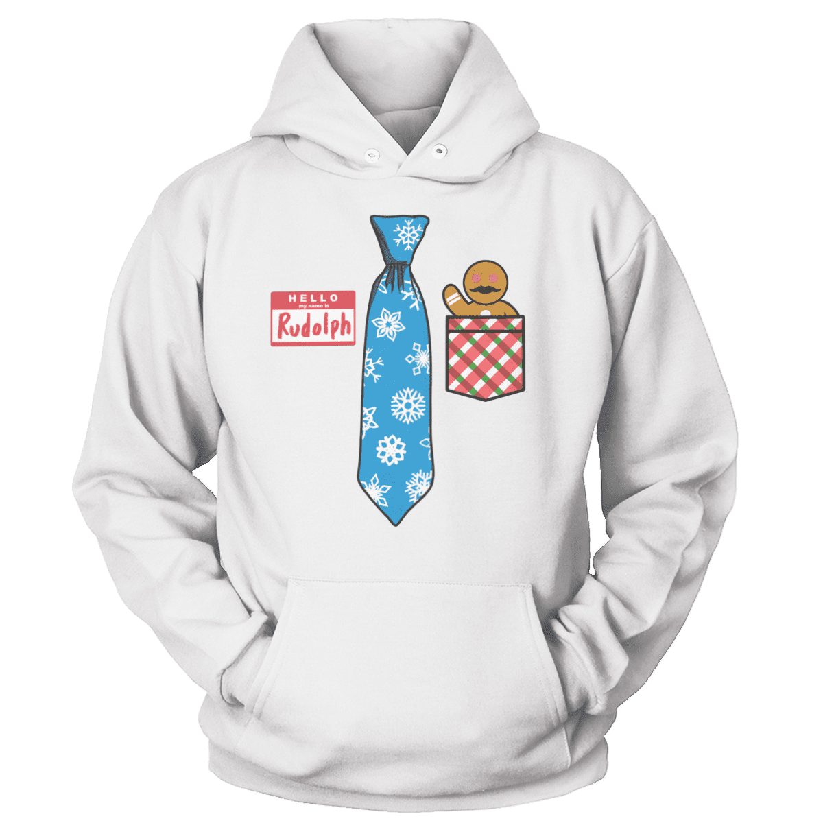Raglan Unisex Hoodie / White / S Hello Im Rudolph