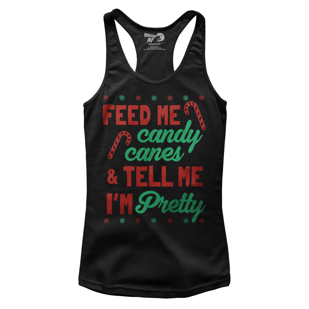 Raglan Premium Ladies Racerback Tank / Black / XS Tell Me I'm Pretty (Ladies)