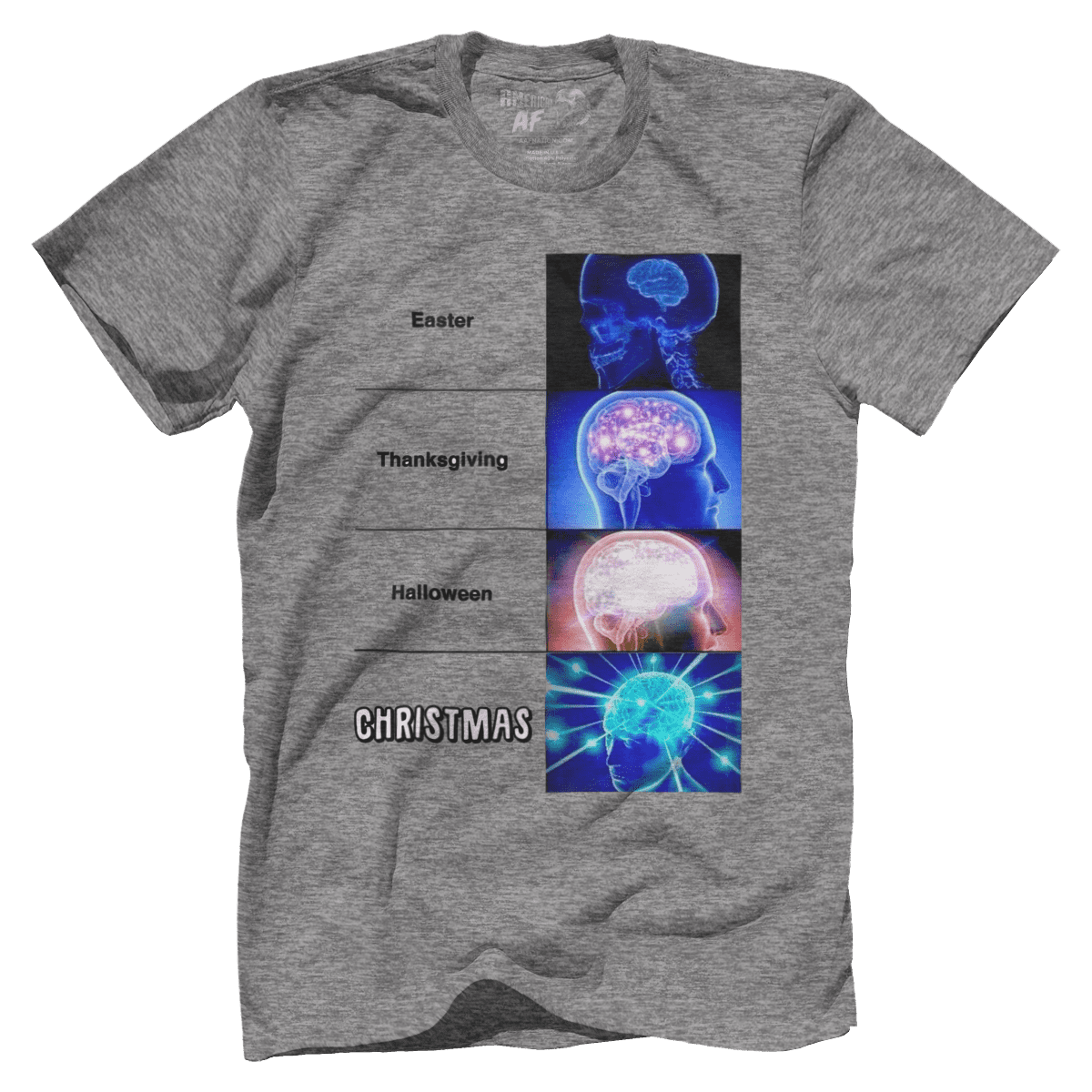 Raglan Premium Mens Shirt / Heather Gray / XS Woke Brain - Meme