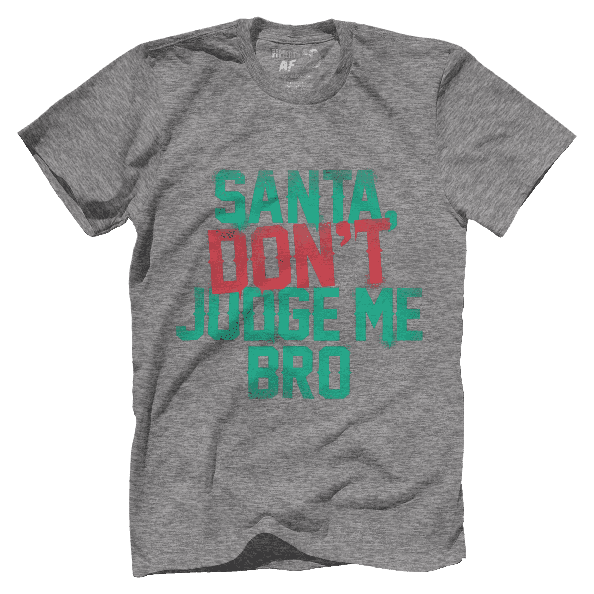 Raglan Premium Mens Shirt / Heather Gray / XS Santa Don't Judge Me Bro