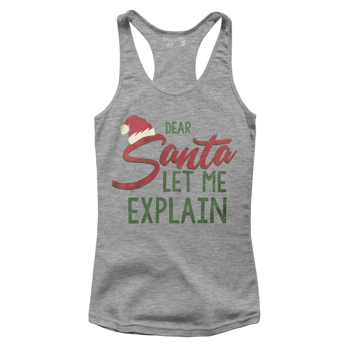Raglan Premium Ladies Racerback Tank / Heather Gray / XS Let Me Explain (Ladies)