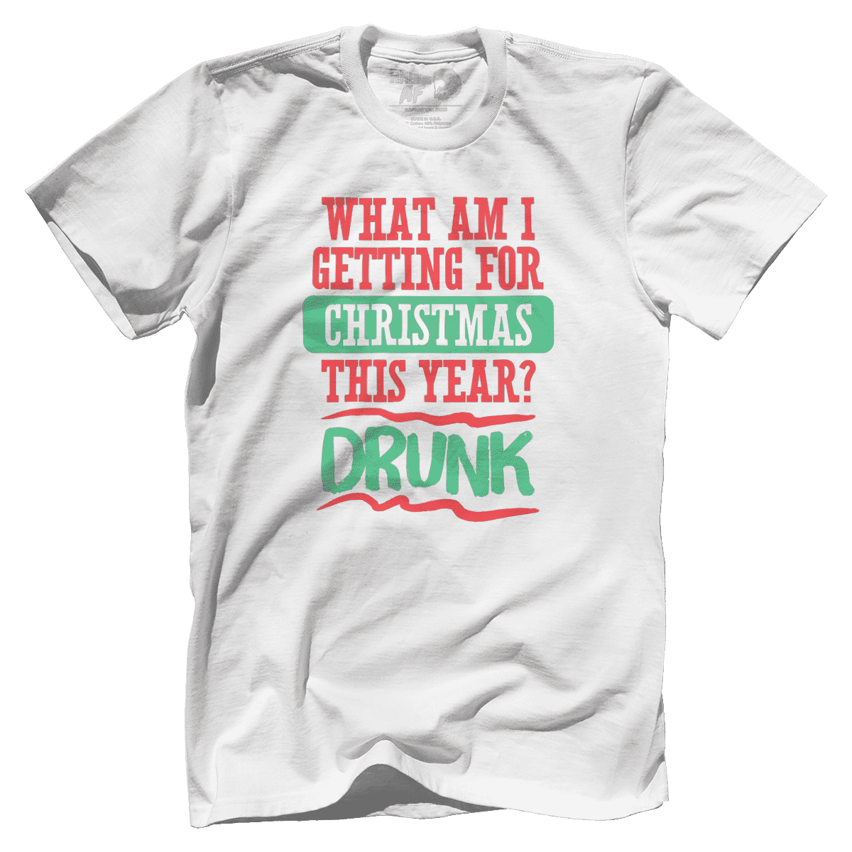 Raglan Premium Mens Shirt / White / XS I'm Getting Drunk