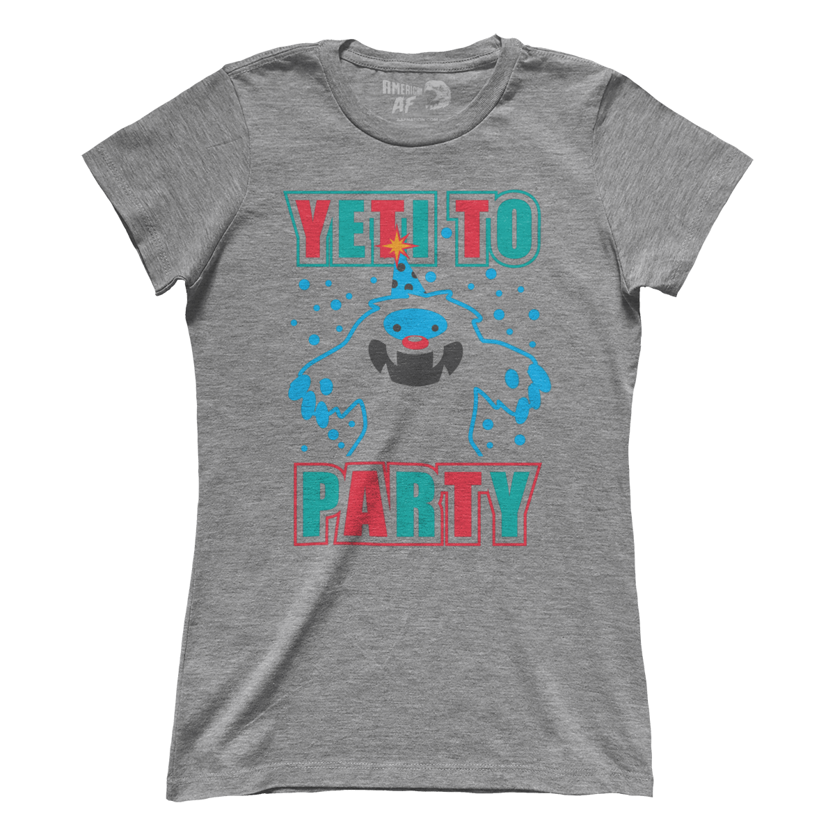 Raglan Premium Ladies Tee / Heather Gray / S Yeti to Party (Ladies)