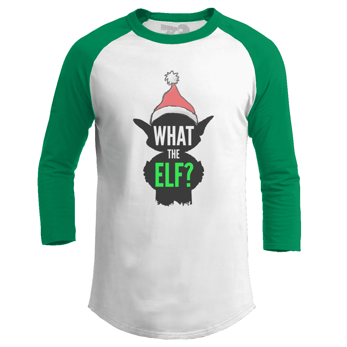 Raglan Raglan / White/Kelly Green / S What The Elf