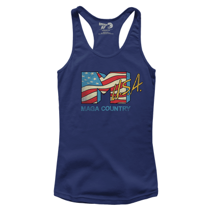 T-shirt Premium Ladies Racerback Tank / Navy / XS MAGA Country (Ladies)