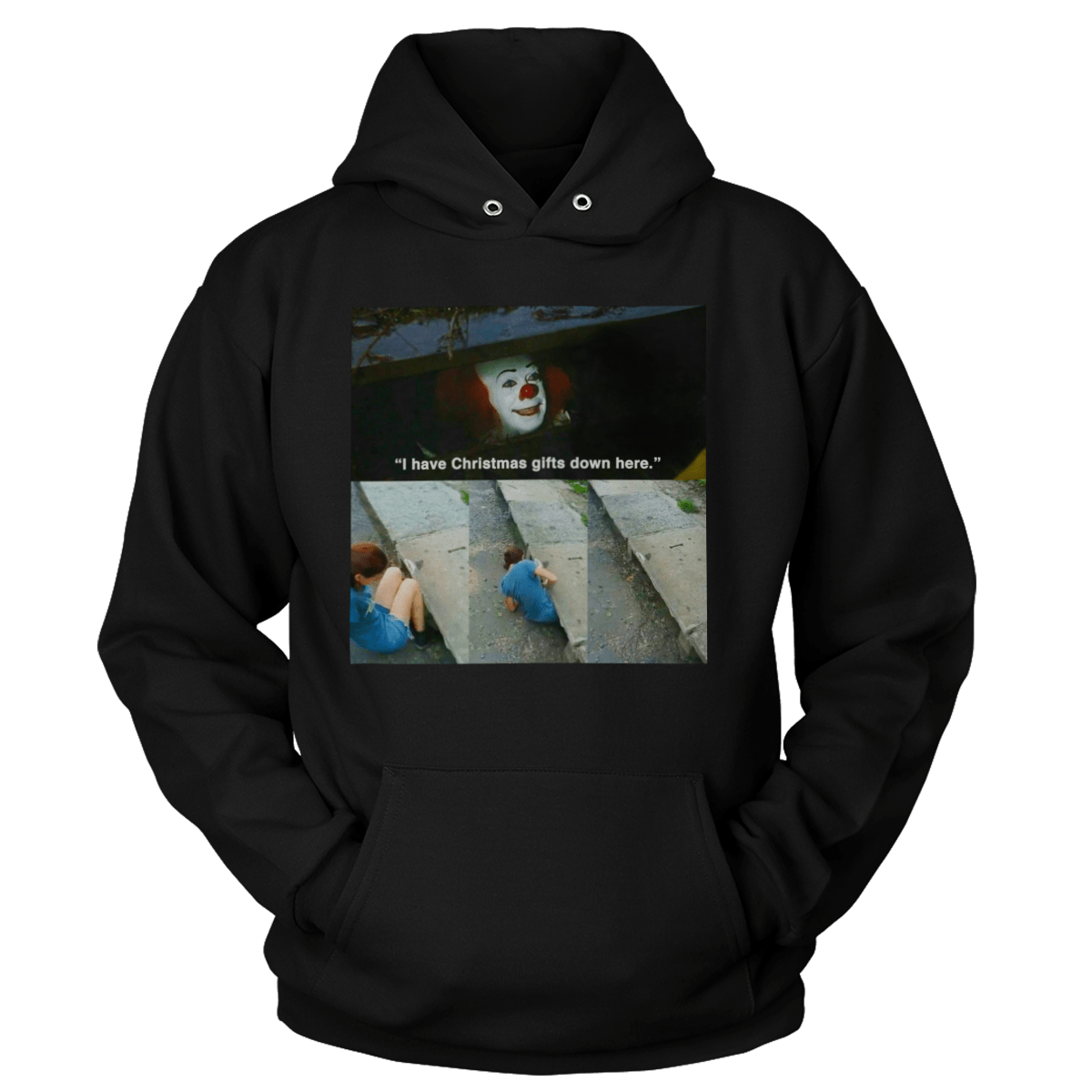 Raglan Unisex Hoodie / Black / S Gifts Down Here - Meme (Ladies)