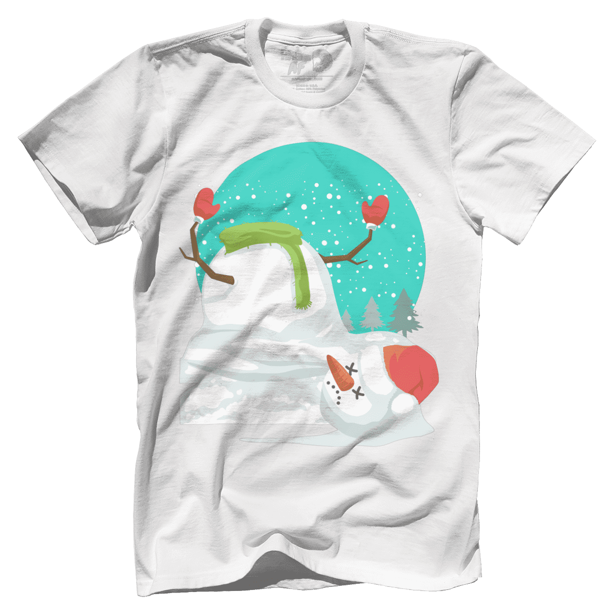 Raglan Premium Mens Shirt / White / XS Snowman's Head