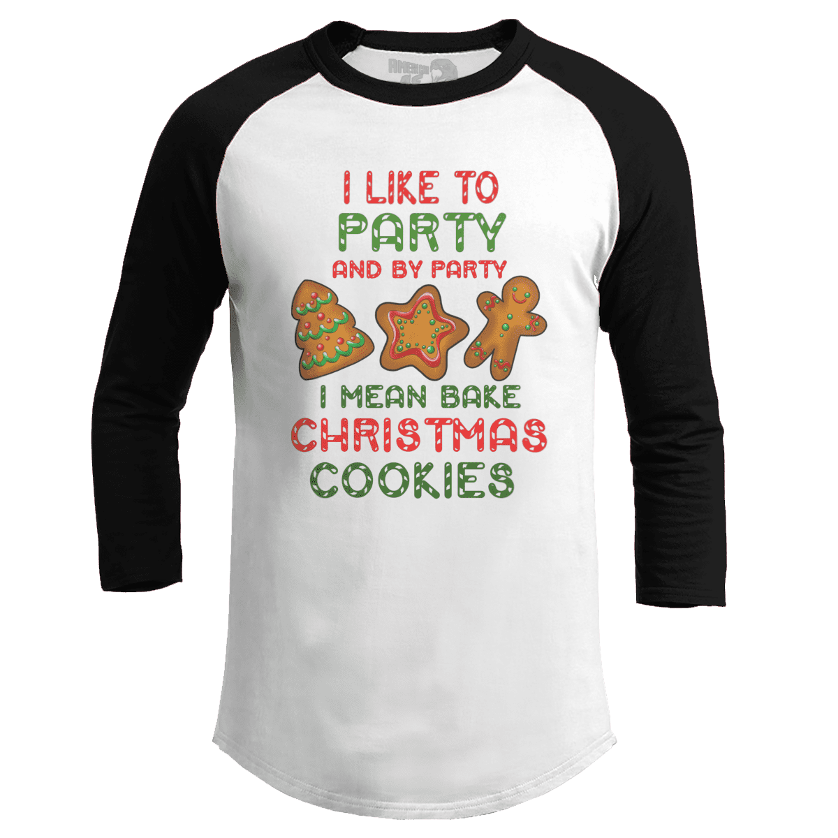 Raglan Raglan / White/Black / S I Like to Party