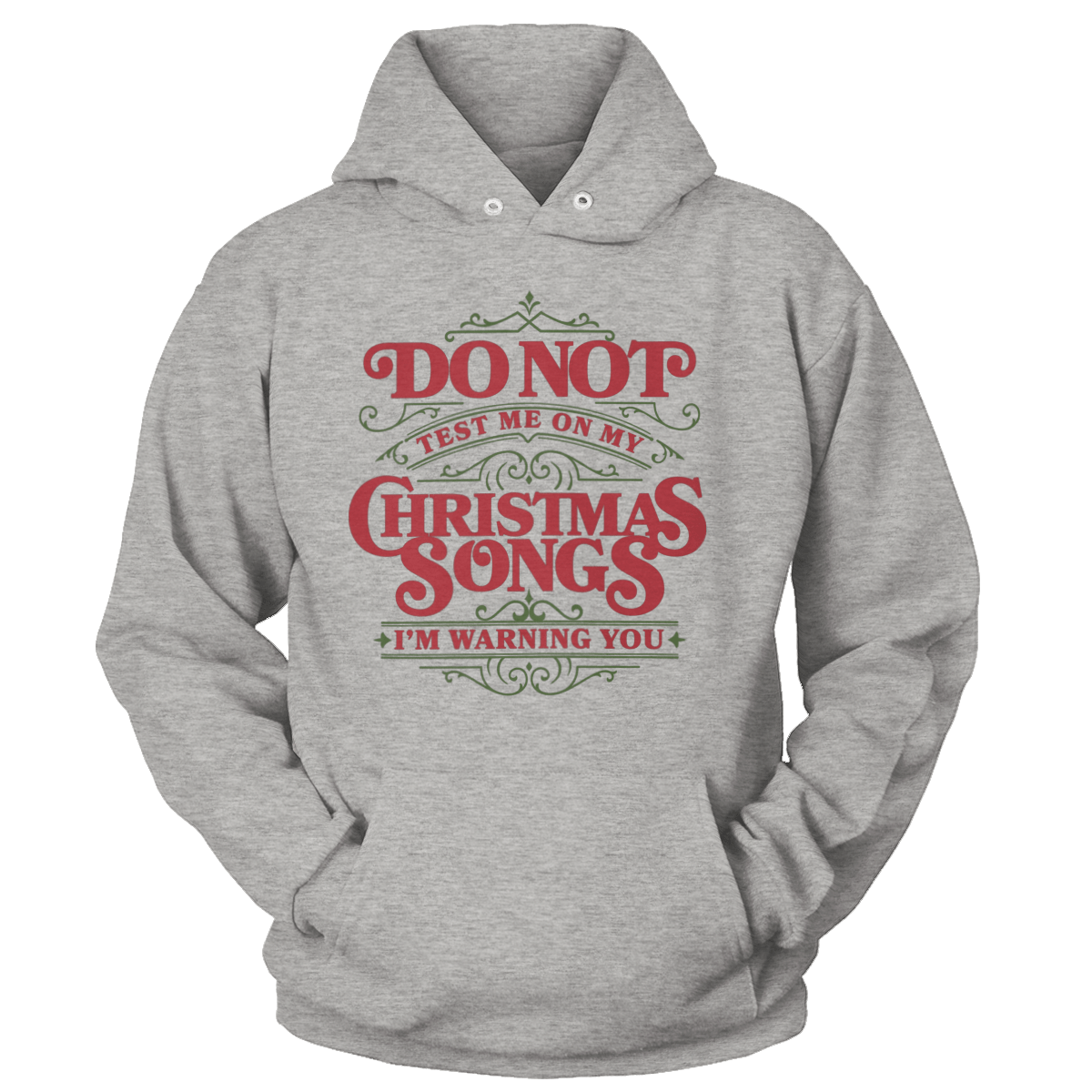 Raglan Unisex Hoodie / Heather Gray / S Christmas Songs Test (Ladies)