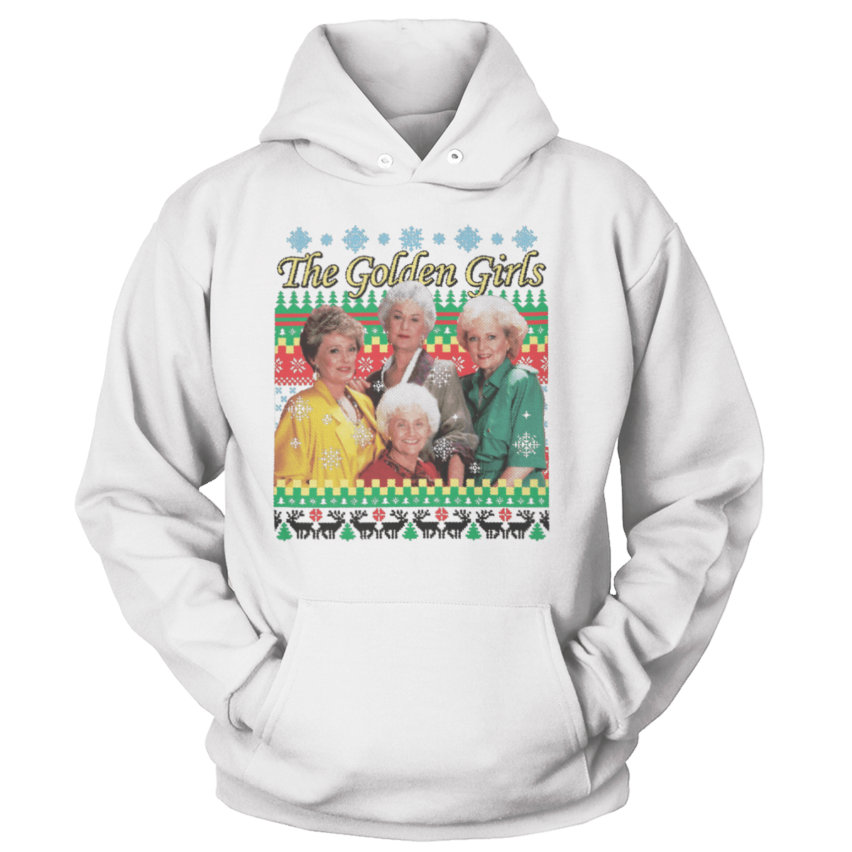 Raglan Unisex Hoodie / White / S Golden Girls