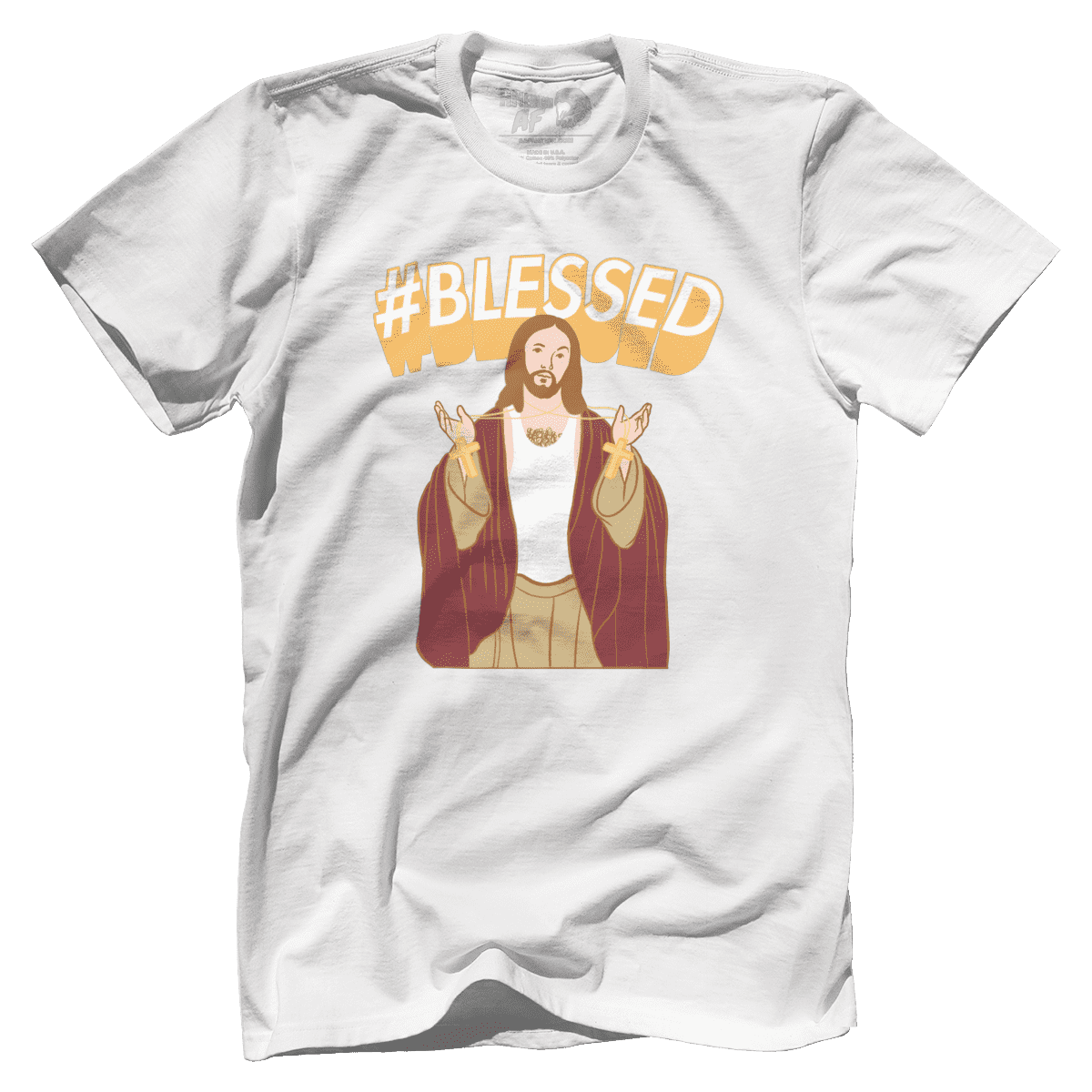 Raglan Premium Mens Shirt / White / XS #Blessed V2