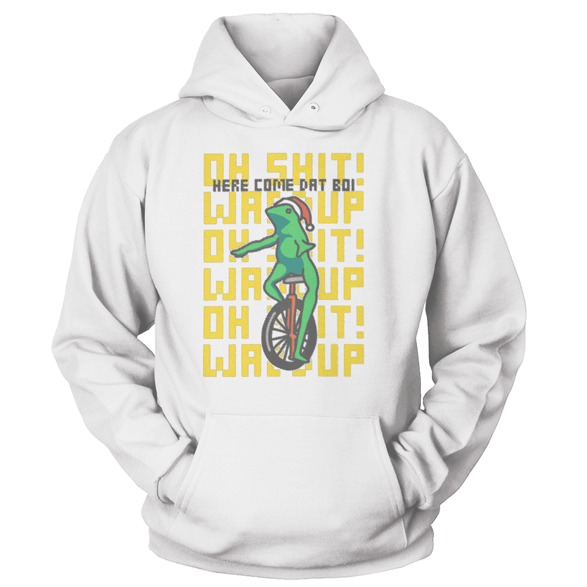 Raglan Unisex Hoodie / White / S Dat Boi - Meme