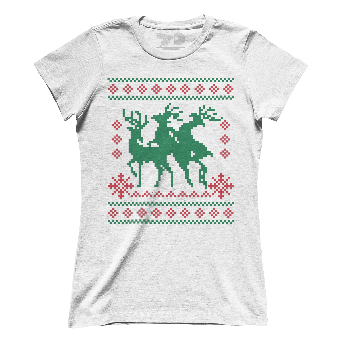 Raglan Premium Ladies Tee / White / S Reindeer Games (Ladies)